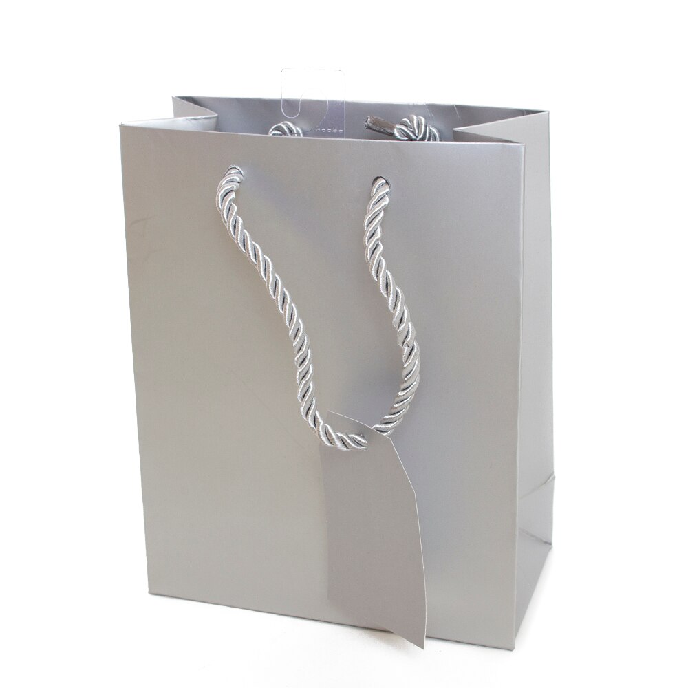 Jillson & Roberts, Gift Wrap & Bags, Gifts, Matte, Small, Tote, 91721, Silver